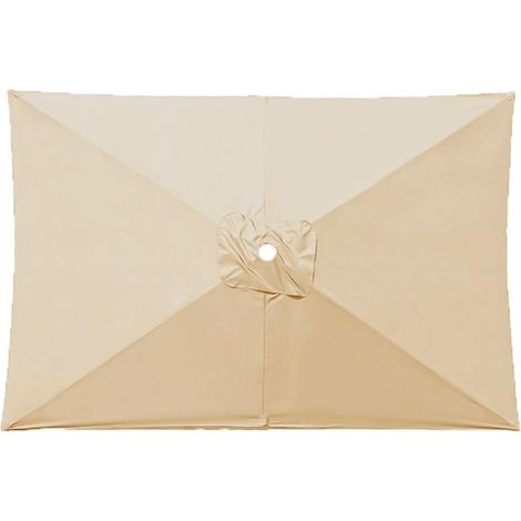 Ersatzdach Für 6/8-rippen-sonnenschirme, Ersatzstoff Für Quadratische/rechteckige Sonnenschirme 3x2m/3x3,0m, Uv 50+ Polyesterbezug (beige, 1,9x1,25m)