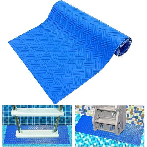Rutschfeste Bodenmatte Für Poolleitern, 23 X 90 Cm – Strapazierfähiges Pvc – Sichere Oberfläche Für Optimale Sicherheit – Für Den Innen- Und Außenbereich Geeignet