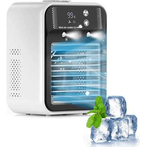 Tragbare Klimaanlage, Leise 4-in-1-klimaanlage, 500 Ml Fassungsvermögen, Zwei Gebläsestufen, Zwei Sprühmodi, Mini-klimaanlage, Geeignet Für Büros, Touch-bedienung