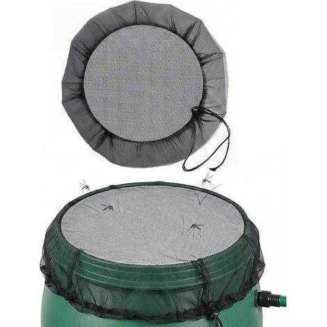 Moskitonetz Für Regenwassertank, Schutznetz Für Regenwassernutzungsanlagen, Regenwassersammler, Fassschutz Gegen Blätter Und Mücken (60 Cm)
