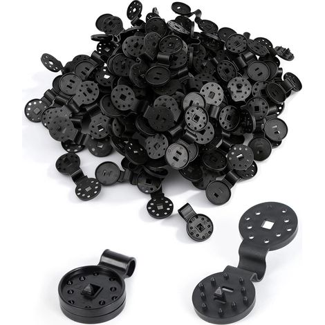 100 Stück Befestigungsclips Für Sonnensegel – Robuste, Schwarze Clips – Oxidationsbeständig Und Witterungsbeständig – Für Schattierungsnetze, Sichtschutzwände Und Windschutzgewebe – Maximale Stärke: 7