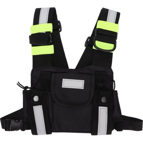 Grüne Reflektierende Baofeng-funkgerätetasche, Westentasche, Walkie-talkie