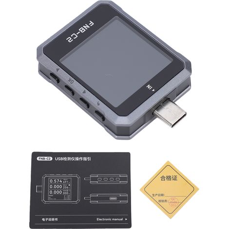 Usb-kabeltester Mit Schnellladeprotokoll, 50v Hochspannung, 20-bit-adc-erkennung, Leistungsmesser Mit 7-stelliger Auflösung Für Qc, Pd, Scp, Afc, Vooc, Warp, Super, Mtk-pe, Fnb, C2.