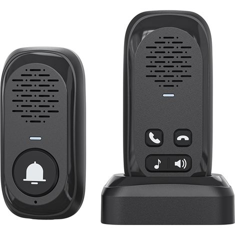 Rf433 Drahtlose Türsprechanlage Mit 1 Innensensor, 300 M Reichweite, Kein Internet Erforderlich, Ip44 Wasserdicht, Echtzeit-sprachanruf Für Zuhause, Büro Und Geschäft