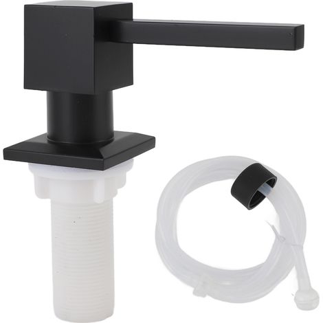 Seifenspender Für Die Küchenspüle, Quadratische Spülmittelpumpe Aus Zinklegierung Mit Silikon-verlängerungsschlauch-set.