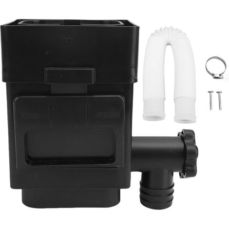 Regenrinnenfilter, Wetterfest, Platzsparend, Adapter Für 3- Und 4-zoll-dachrinnen, Schwarz.
