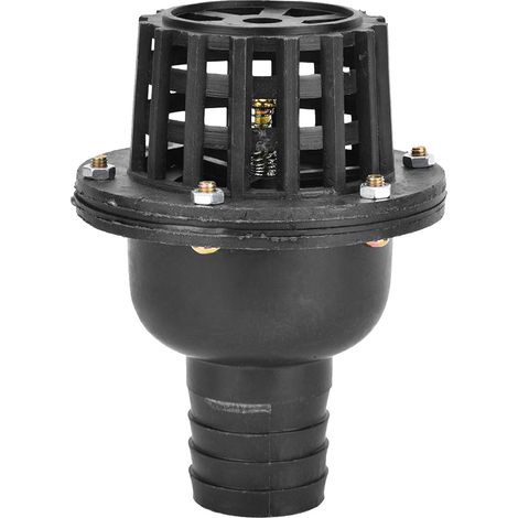 Schwarzes Pvc-fußventil Für Wasserpumpen, Flachventil Für Niederdruckmaschinen (1,5 Zoll).