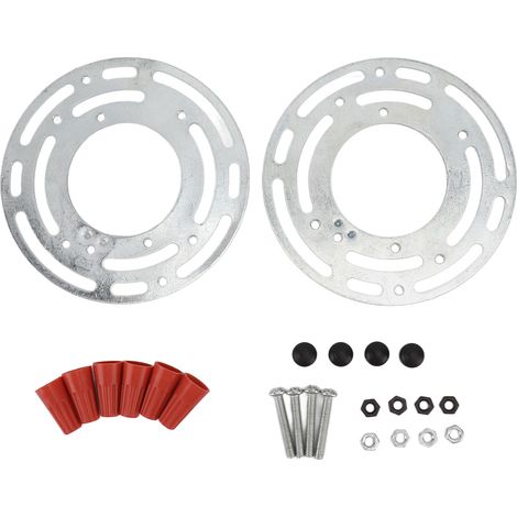 4-zoll-leuchtenhalterung, 2 Sets, Universalbeleuchtung, Runde Stahlquerstange, Deckenventilatorplatte, Komplettes Zubehör.