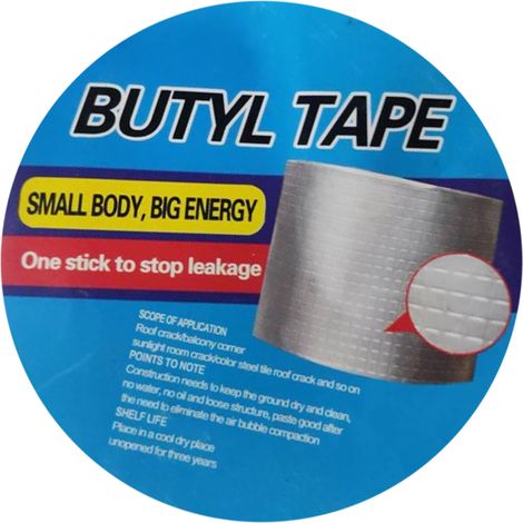 1 Rolle Butylband, Wasserdichte Aluminiumfolie, Dichtungsmaterial Für Balkonecken, Stahlrissfarbe, Dachreparaturflicken.