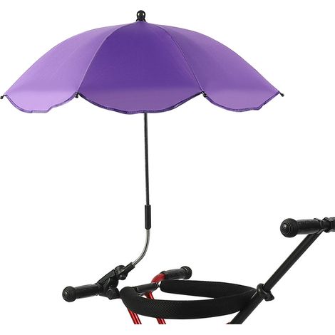 Stuhlschirm Mit Clip, Tragbarer Schirm Für Kinderwagen, Lila Farbe.