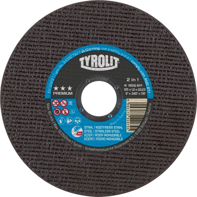 Trennscheibe premium D178x1,6mm gerade 2in1 Bohrung 22,23 mm