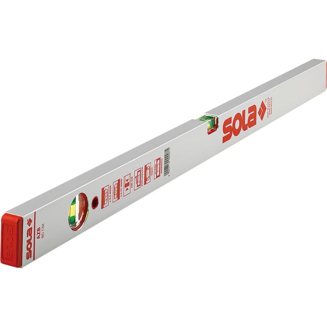 Sola - azb Wasserwaage 700 mm Libelle Waagrecht- und Senkrecht Alu silbereloxiert