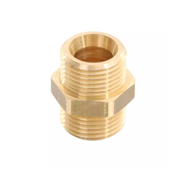 Druckluft Doppelnippel ag 3/8 und ag 3/8', Druckluftnippel aus Messing