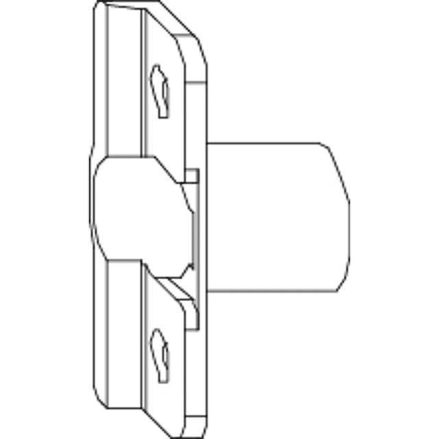 Maco - Anpressverschluss einbohrbar Rahmenteil, Eurofalz 20 mm 9V (97528)