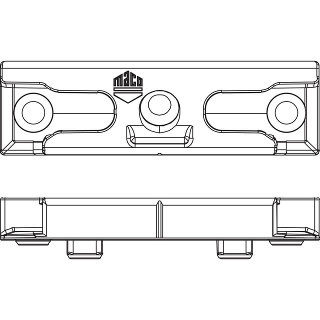Maco - Schließteil iS 12L, Eurofalz 20 mm, 9V, mit Positionszapfen 8x4 mm, silber