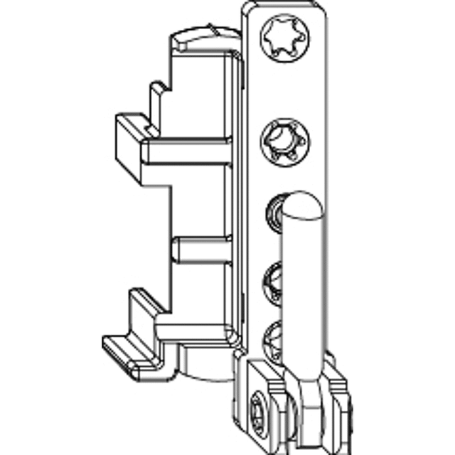 Maco - Ecklager DT130 12/18 mm 130 kg silber rechts (52703)