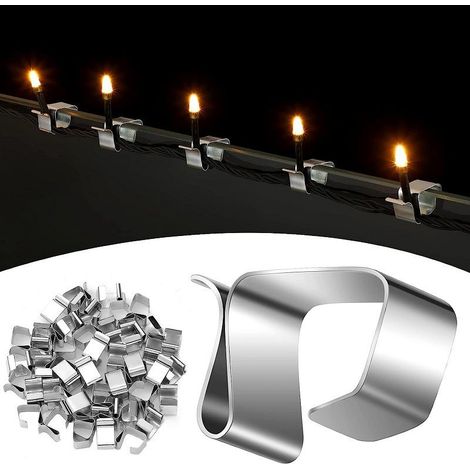 Linghhang – 50er-packung Dachrinnenhaken Aus Manganstahl – Befestigung Für Lichterketten – Wetterfest – Größe 14 X 20 Mm