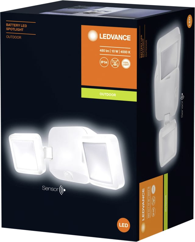 Ledvance LED Spotlight Double weiß Außenleuchten mit Bewegungsmelder