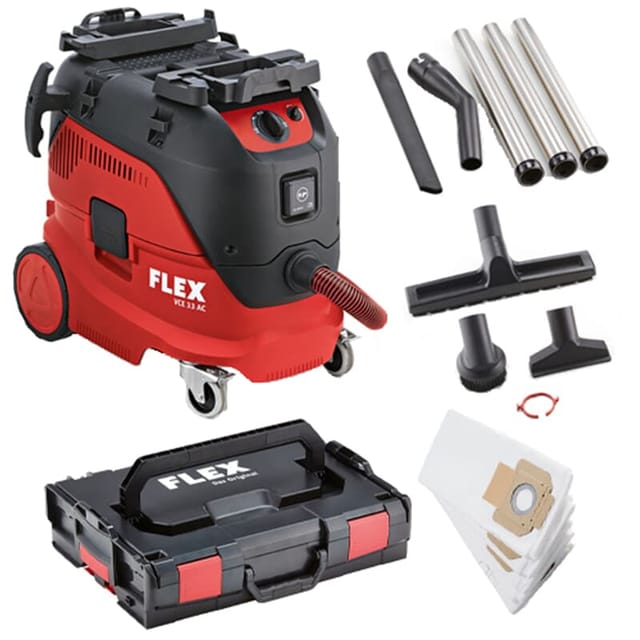 Sicherheitssauger vce 33 l AC-Kit + Vliesbeutel + L-Boxx + Reinigungsset - Flex