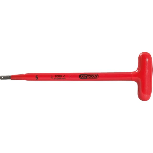 KS Tools T-Griff-Innensechskant-Stiftschlüssel mit Schutzisolierung, 3x120 mm