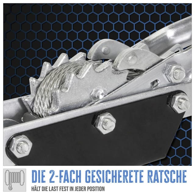 Güde - 38350 Handhebelseilzug hs 2000 Hubwerk Seilzug Seilwinde Flaschenzug