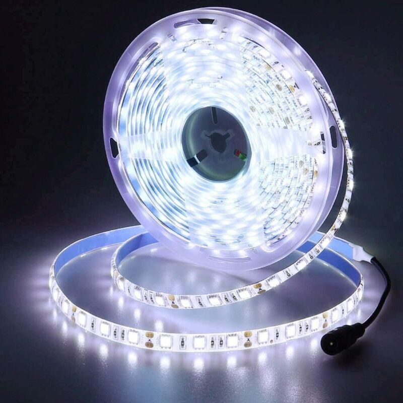 2v Led-streifen, Kaltweiß 6500k, 5 Meter Flexibel, 300 Leds, 5050 Smd, Ip65 Wasserdicht