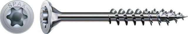 SPAX Universalschraube, 5 x 40 mm, 200 Stück, Teilgewinde, Senkkopf, T-STAR plus T20, 4CUT, WIROX - 0191010500403