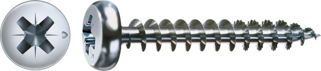 Spax - Universalschraube, 3 x 12 mm, 1000 Stück, Vollgewinde, Halbrundkopf, Kreuzschlitz Z1, S-Spitze, wirox - 0231010300125