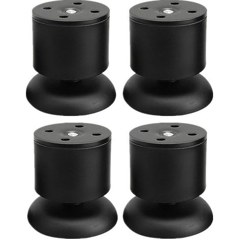 Linghhang – Set Mit 4 Verstellbaren Möbelfüßen 6 Cm – Edelstahl Mit Gummipads – Einfache Montage Mit Mitgelieferten Schrauben