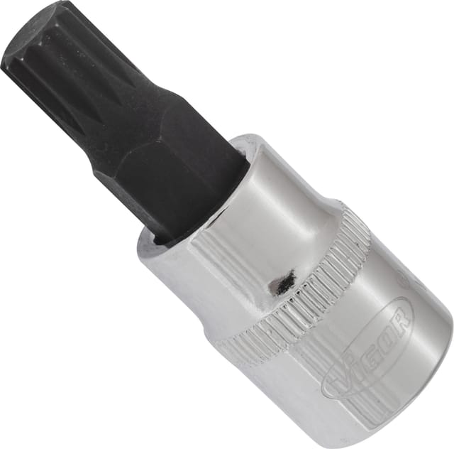 Innenvielzahn Schraubendreher-Einsatz ∙ xzn ∙ V6109 ∙ 3/8 Zoll (10 mm) Vierkant hohl ∙ Innen Vielzahn Profil xzn ∙ sw M9