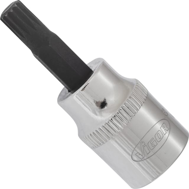 Innenvielzahn Schraubendreher-Einsatz ∙ xzn ∙ V6107 ∙ 3/8 Zoll (10 mm) Vierkant hohl ∙ Innen Vielzahn Profil xzn ∙ sw M6