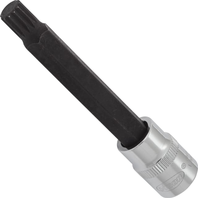 Innenvielzahn Schraubendreher-Einsatz ∙ xzn ∙ V6117 ∙ 3/8 Zoll (10 mm) Vierkant hohl ∙ Innen Vielzahn Profil xzn ∙ sw M9