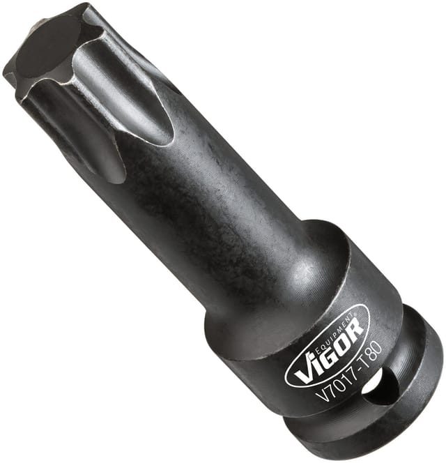 T Schlagschrauber Schraubendreher-Einsatz ∙ V7017-T80 ∙ 1/2 Zoll (12,5 mm) Vierkant hohl ∙ Innen torx® Profil ∙ sw T80
