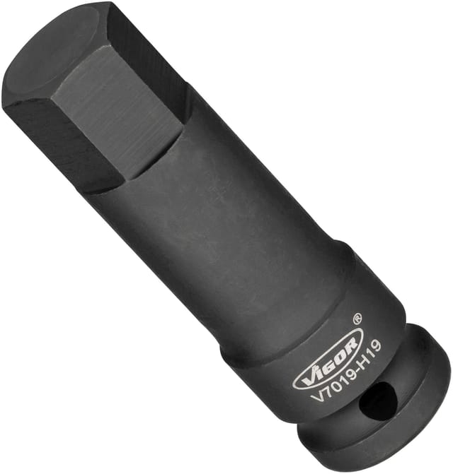 Innensechskant Schlagschrauber Schraubendreher-Einsatz ∙ V7019-H19 ∙ 1/2 Zoll (12,5 mm) Vierkant hohl ∙ Innen Sechskant Profil ∙ sw 19 mm