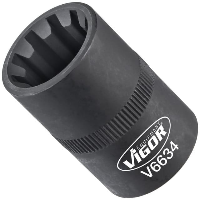 Steckschlüsseleinsatz ∙ V6634 ∙ 1/2 Zoll (12,5 mm) Vierkant hohl ∙ Rillenprofil ∙ sw 20 mm