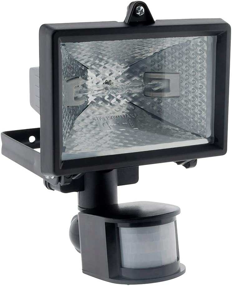 Halogenstrahler Schwarz Mit Detektor - Ip44 Ce