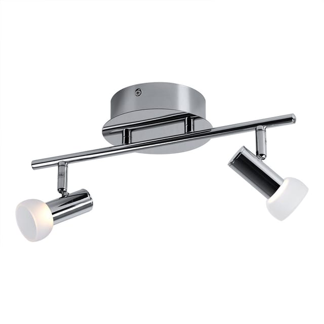 Eglo - led Chrom Decken Leuchte Wohn Zimmer Strahler Beleuchtung Glas Spots beweglich 91663