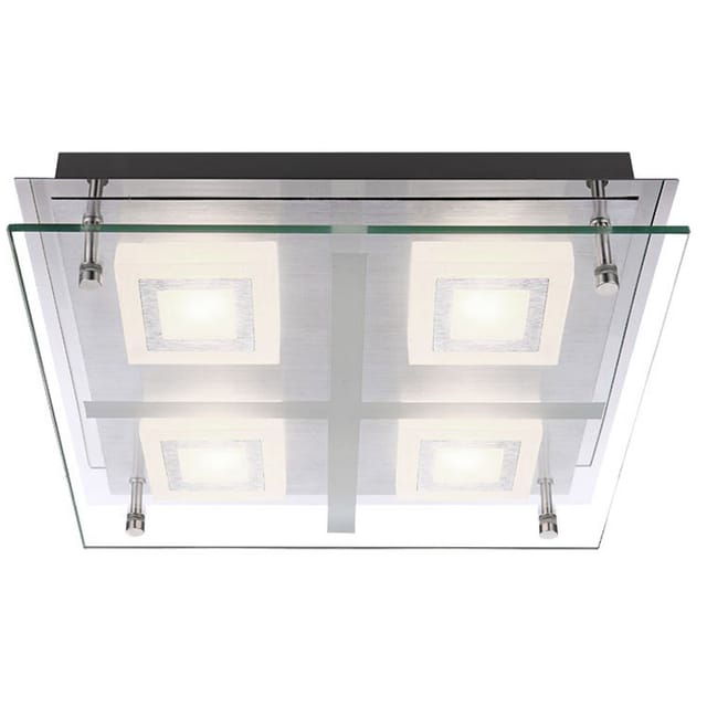 Led Decken Leuchte Glas Würfel Chrom Strahler Wohn Zimmer Beleuchtung Flur Lampe Globo 49206-4