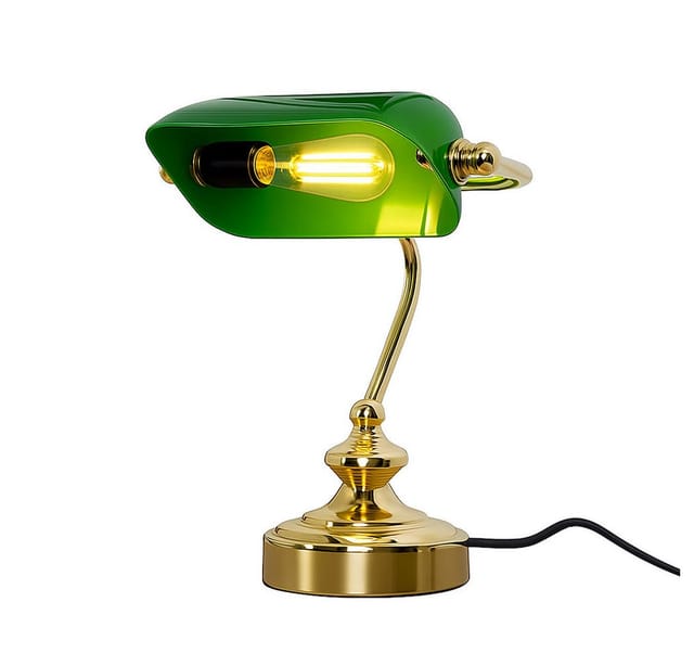 Globo - tischlampe - ANTIQUE - bronze - metall - notarlampe - E14