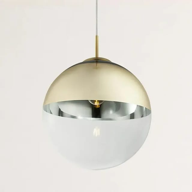Pendel Hänge Lampe Kugel Schlaf Gäste Zimmer Strahler Glas Decken Leuchte Gold Globo 15858