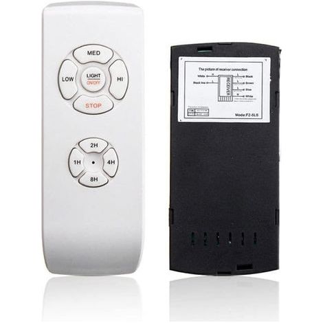 Alovez – 110v/220v Deckenventilator Mit Fernbedienung – Lampenkompatibel – 30 M Reichweite – Weiß