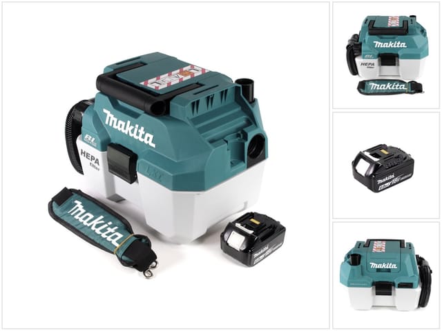Makita - dvc 750 LG1X3 Akku Staubsauger Nass und Trockensauger 18 v tragbar + 1x 6,0 Ah Akku - ohne Zubehör, ohne Ladegerät