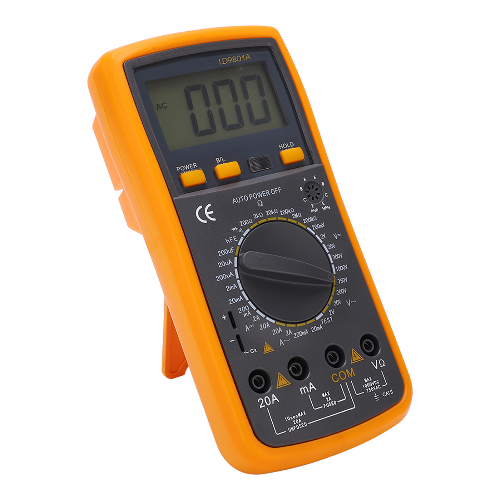 Tragbares Digitales Multimeter Mit Hintergrundbeleuchtetem Lcd-bildschirm, Überlastschutz, Ac/dc-tester