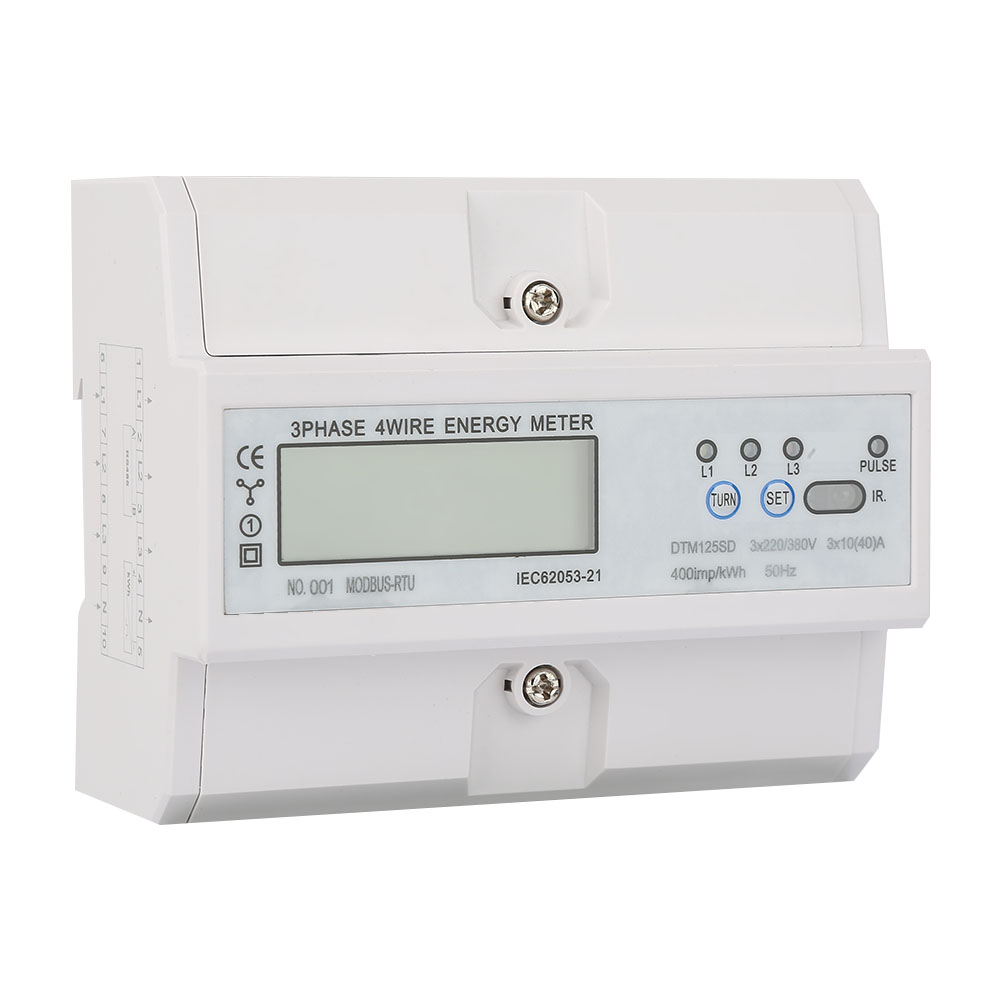 Dreiphasen-digitalstromzähler 220/380 V, 10–40 A, Kwh-energieverbrauch Mit Lcd-anzeige