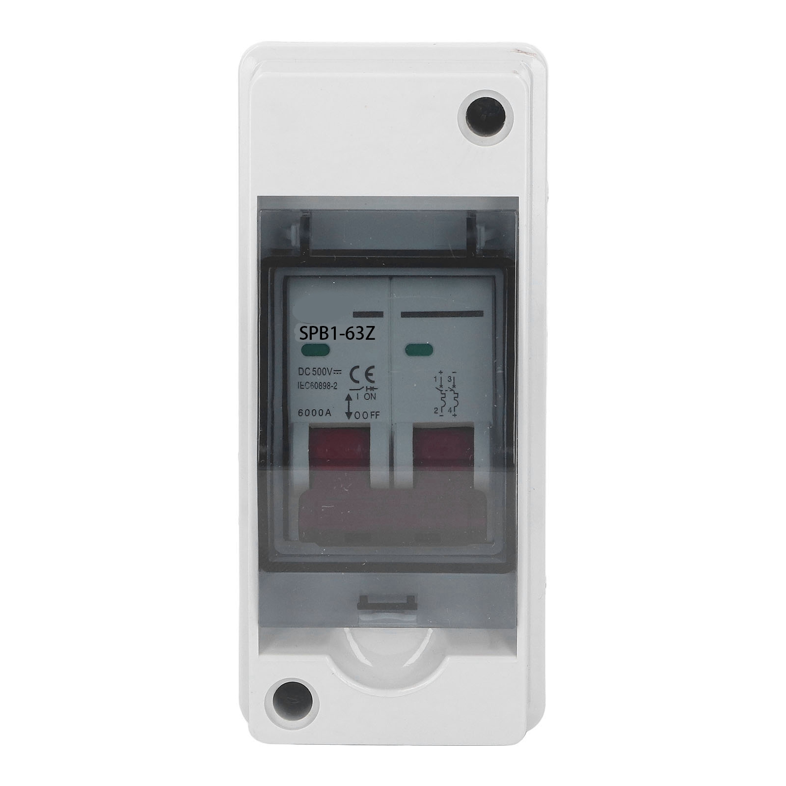 Ip65 Photovoltaik-solartrennschalter, Wasserdichter Verteilerkasten Mit Leitungsschutzschalter, Dc 500 V 32 A Kombinationskasten