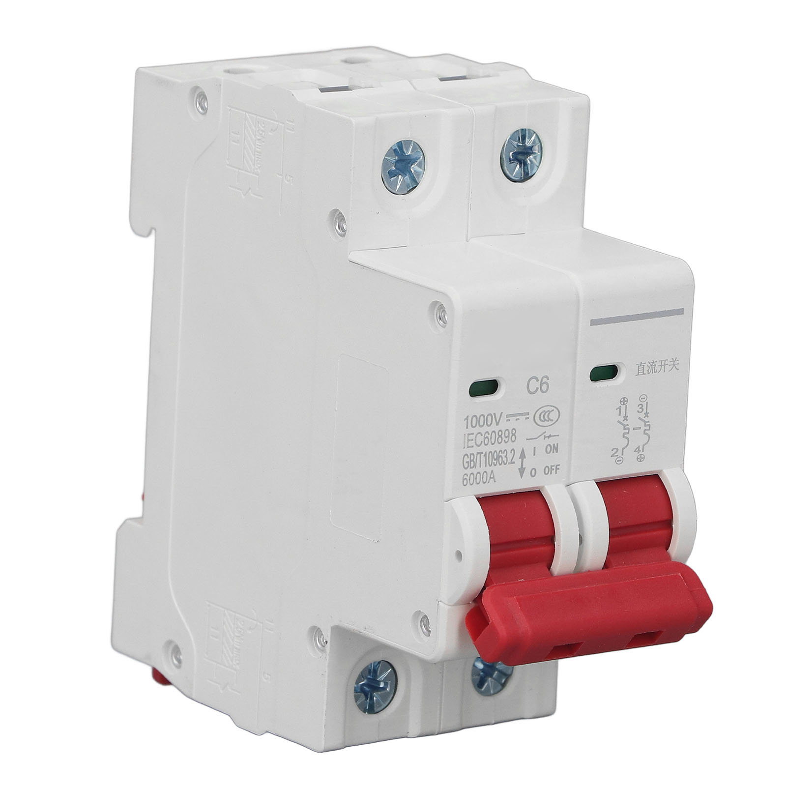 6000a Dc-leistungsschalter, Mini 2p 1000v 6a Photovoltaik-leistungsschalter