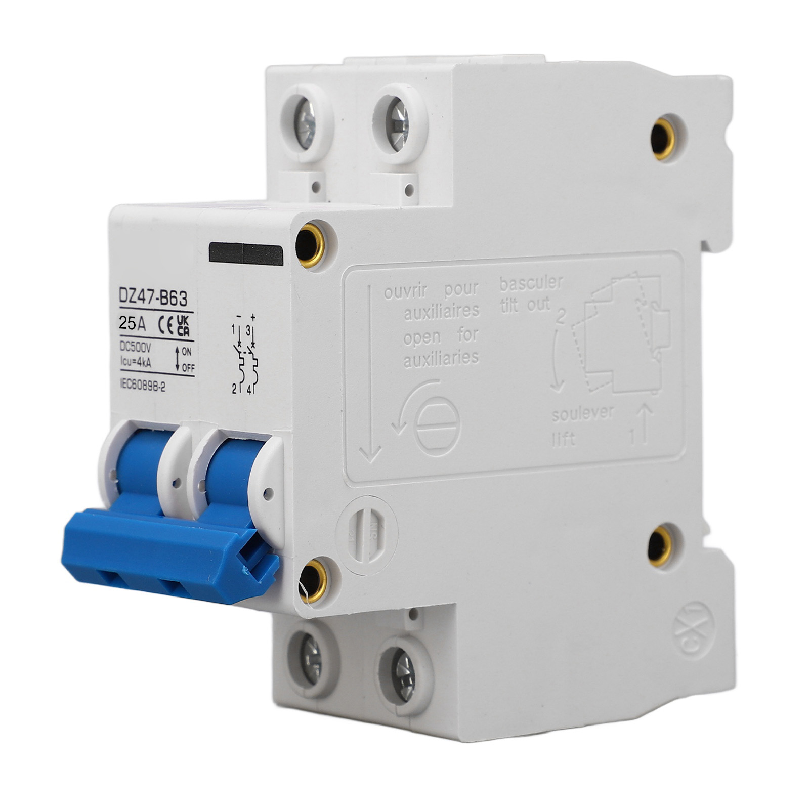 Dc 2p Typ B 25a Din-schienen-leistungsschalter Für 500v Photovoltaik-solarsysteme