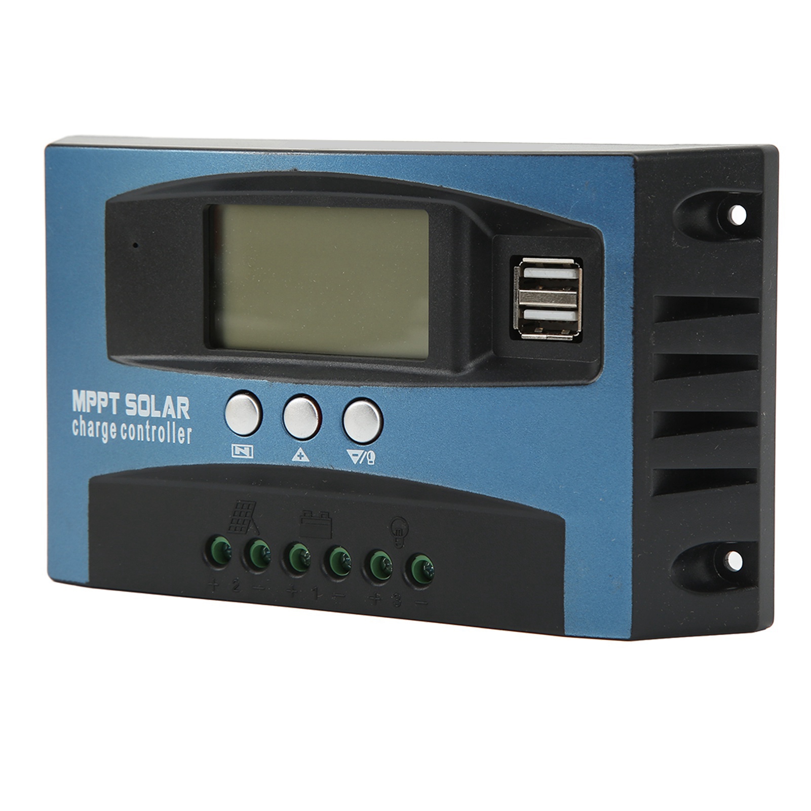 40-a-solarladeregler Mit Lcd-bildschirm, Zwei Usb-anschlüssen, Überstromschutz Und Selbstadaptivem 12/24-v-solarpanel