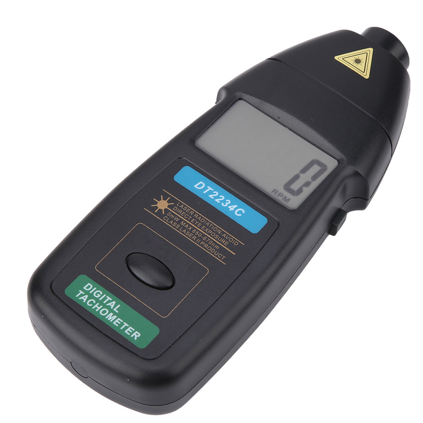 Dt2234c Tragbarer Digitaler Laser-drehzahlmesser 2,5–99999 U/min, Berührungslose Drehzahlmessung, Drehzahlanzeige