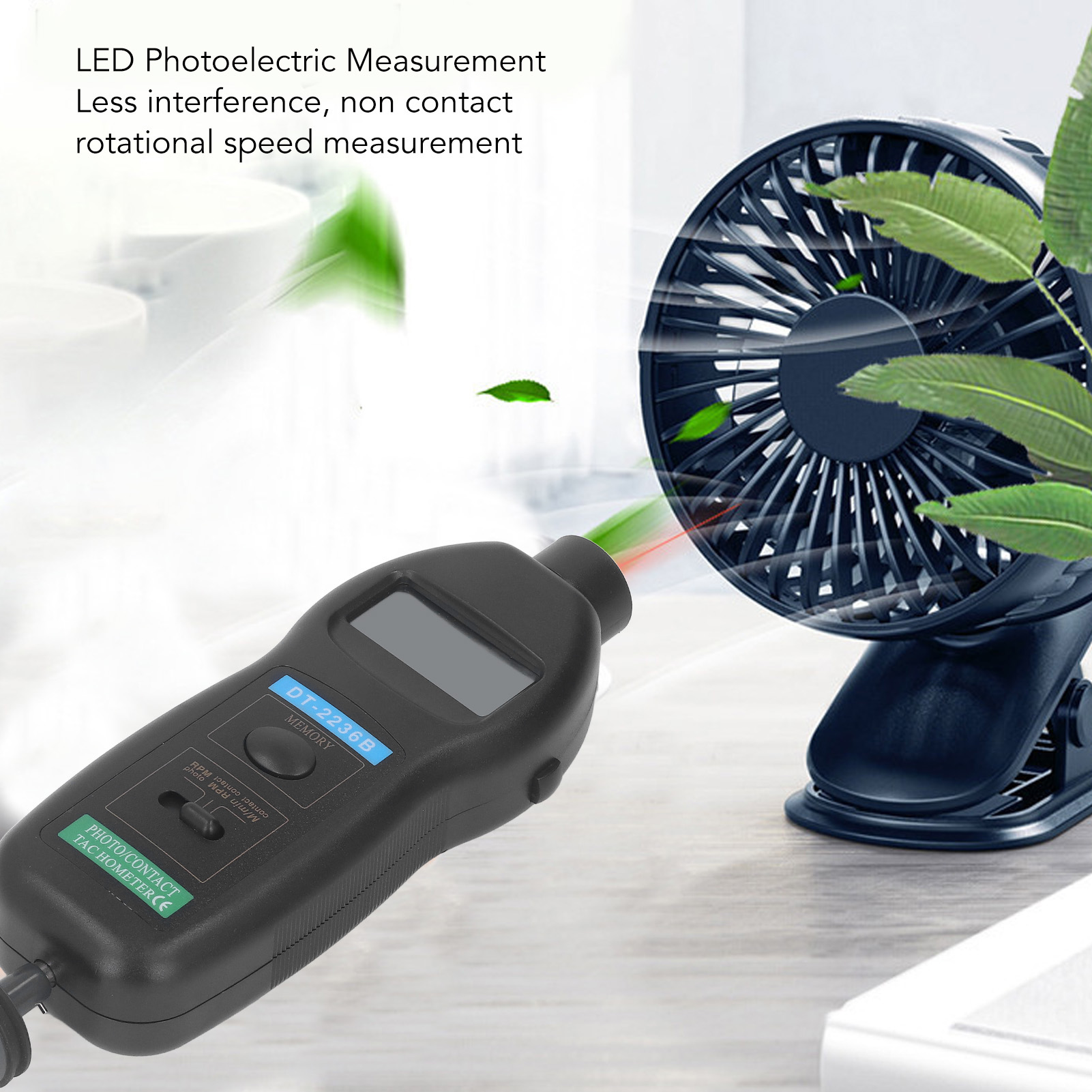 5-stelliger Digitaler Lcd-drehzahlmesser, Tragbarer Drehzahlmesser, Kontakt- Und Fotoelektrischer Drehzahlmesser